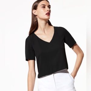 Aritzia Babaton Randy Black Relaxed Blouse